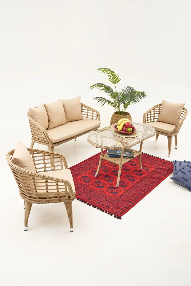 HAPPY BAHÇE BALKON TAKIMI 2+1+1+MASA